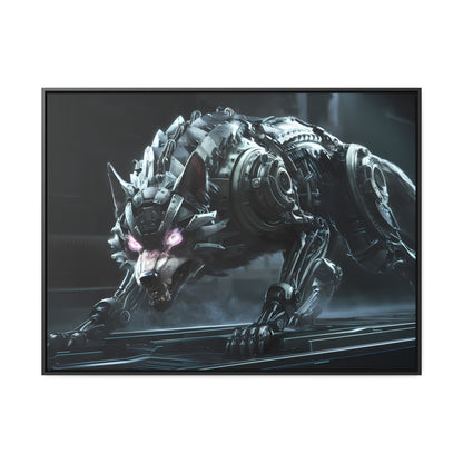 Cybernetic Alpha Wolf - Gallery Canvas Wraps, Horizontal Frame