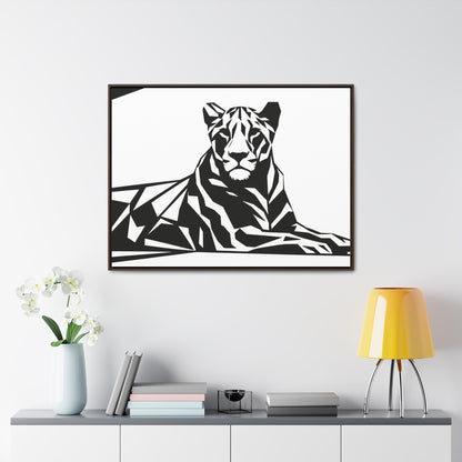 Majestic Geometric Tiger - Gallery Canvas Wraps, Horizontal Frame