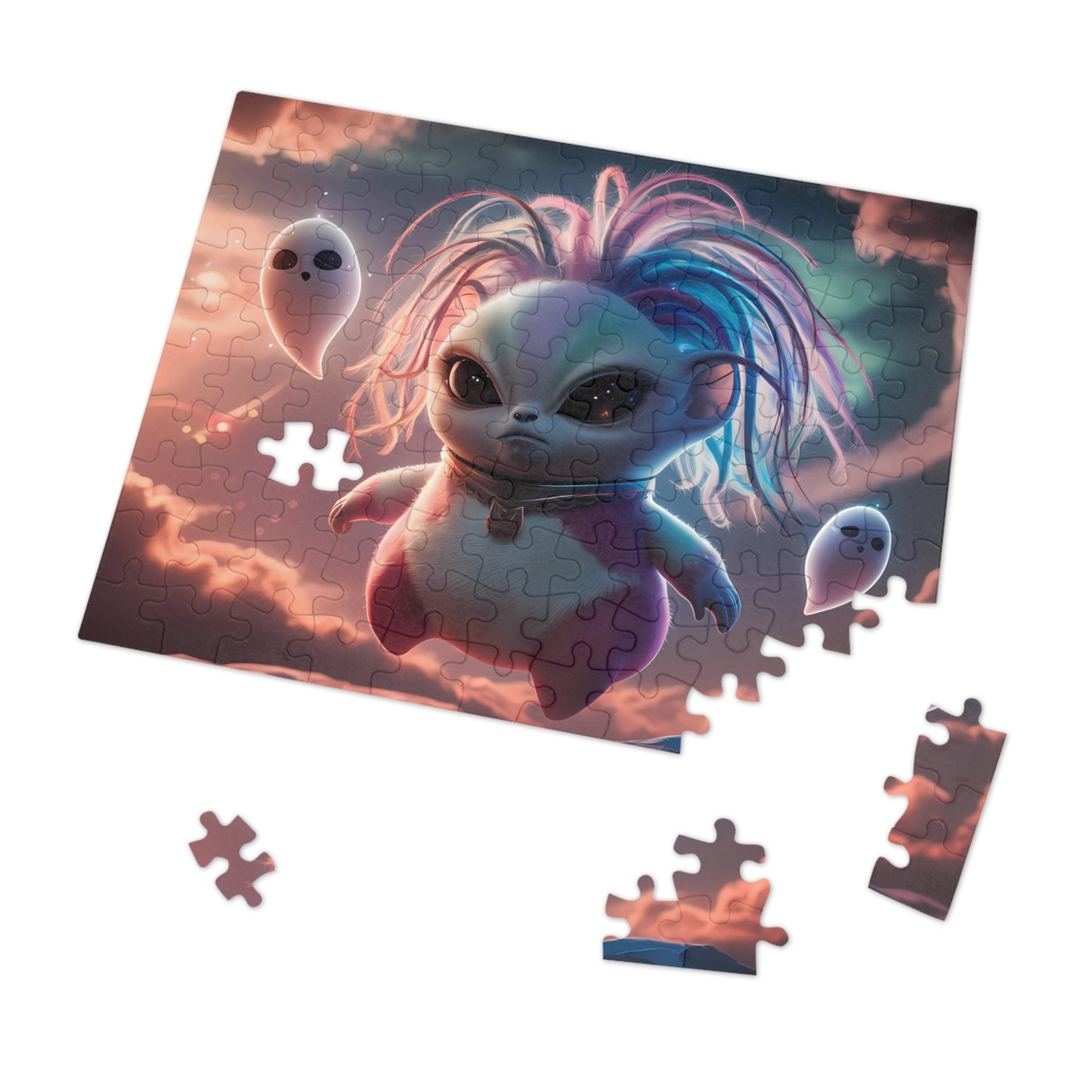 Galactic Spirit Guardian in the Ethereal Realm - Jigsaw Puzzle (30, 110, 252, 500,1000-Piece)