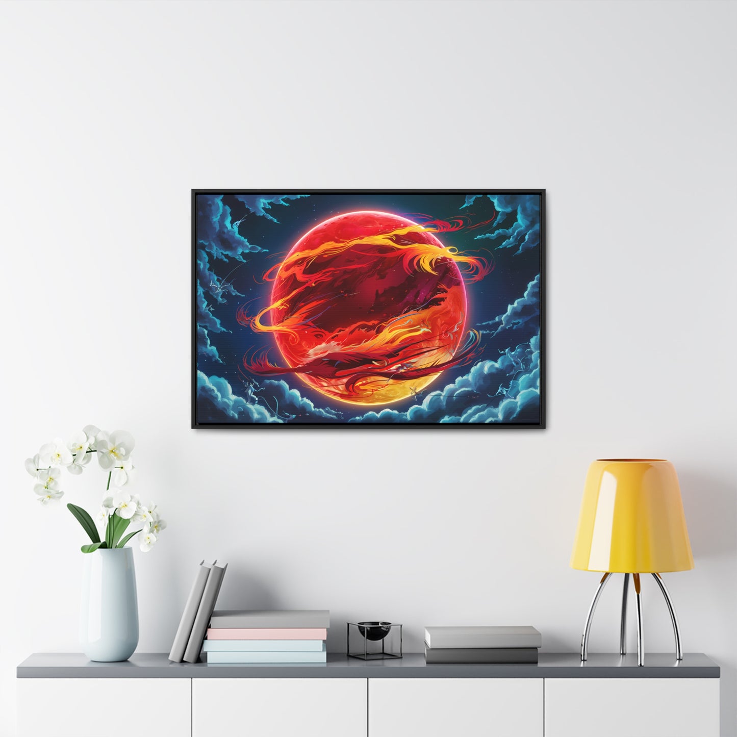 Eclipse of the Eternal Phoenix - Gallery Canvas Wraps, Horizontal Frame