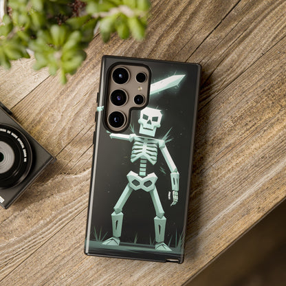 Geometric Skeleton Swordsman - Smartphone Tough Cases