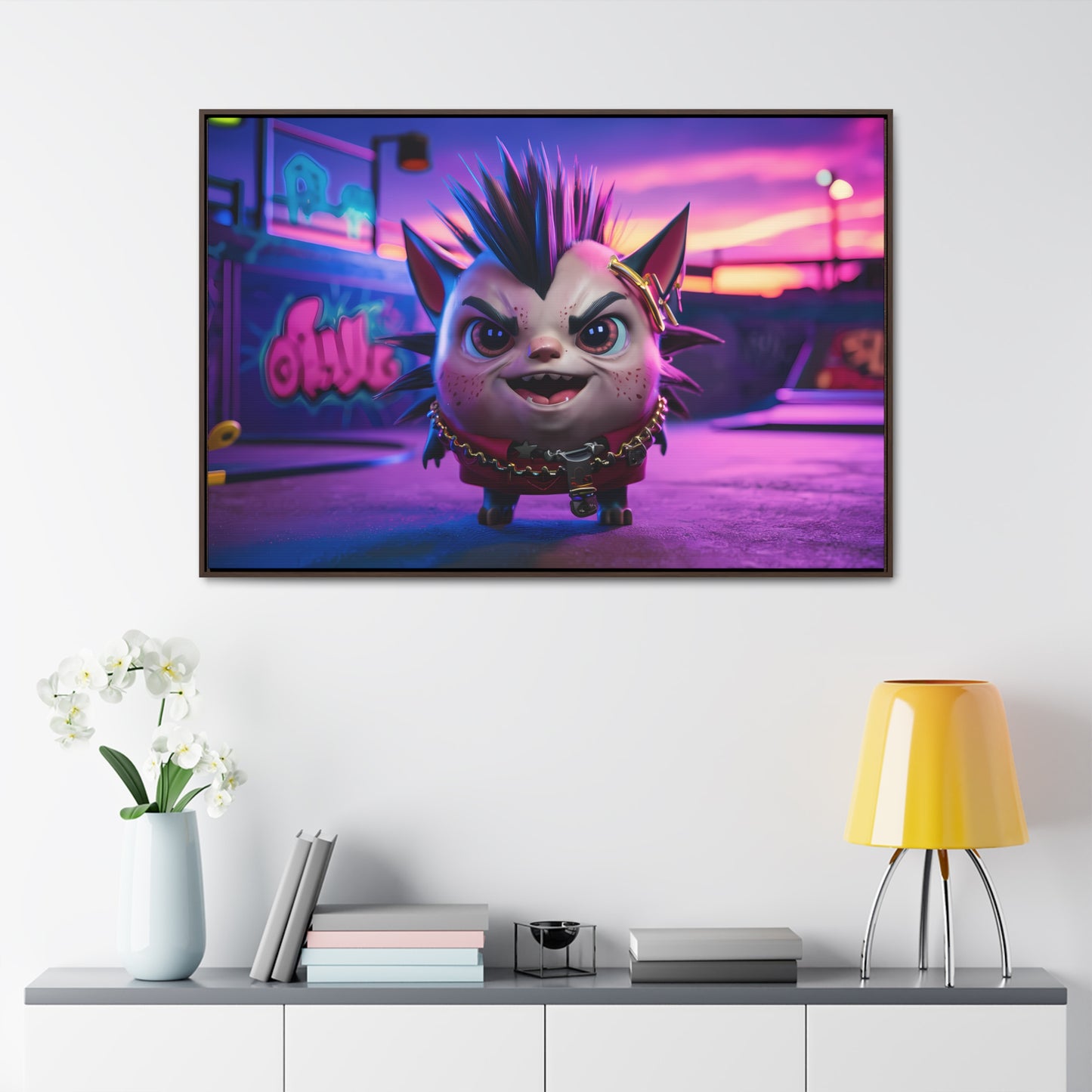 Punk Paws Unleashed - Gallery Canvas Wraps, Horizontal Frame