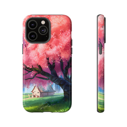 Idyllic Cherry Blossom and a Hut - Smartphone Tough Cases