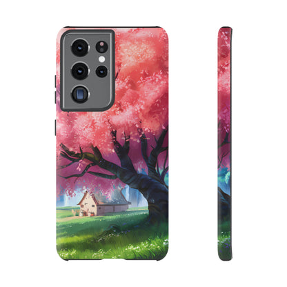 Idyllic Cherry Blossom and a Hut - Smartphone Tough Cases