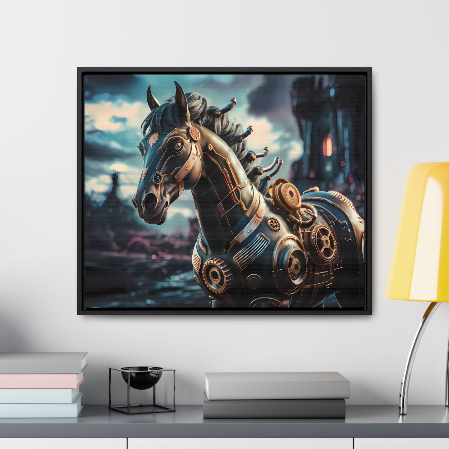 The Mechanical Steed of Dystopia - Gallery Canvas Wraps, Horizontal Frame