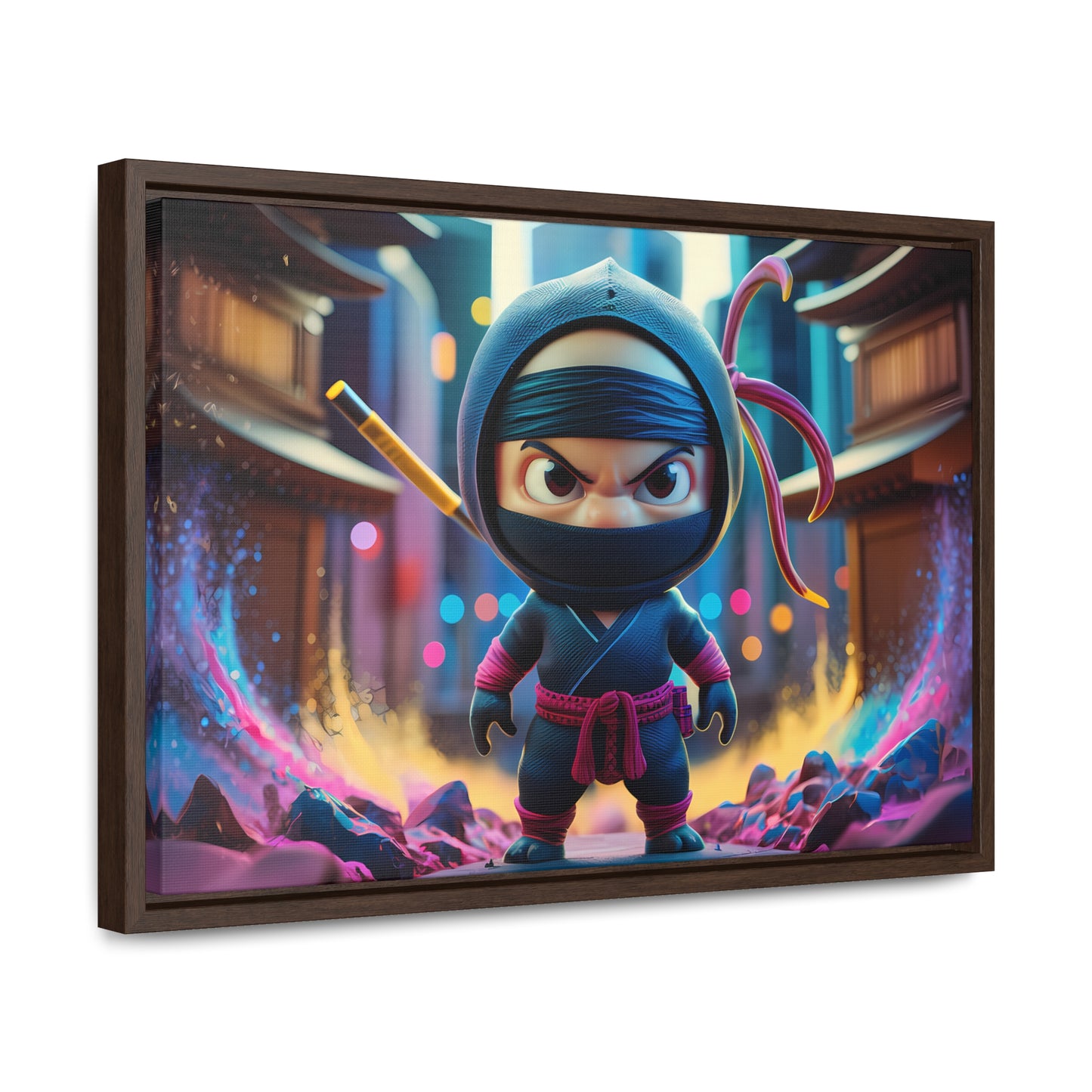 Tiny Ninja, Big Attitude - Gallery Canvas Wraps, Horizontal Frame