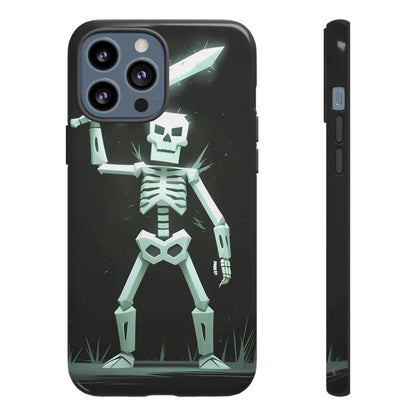 Geometric Skeleton Swordsman - Smartphone Tough Cases