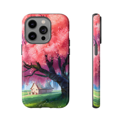 Idyllic Cherry Blossom and a Hut - Smartphone Tough Cases