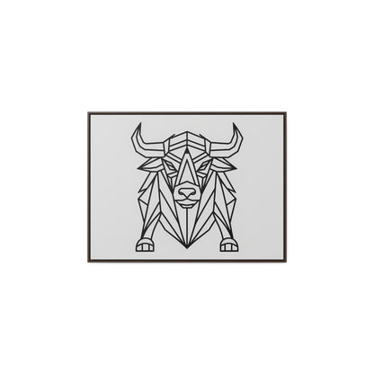 Geometric Bull - Gallery Canvas Wraps, Horizontal Frame