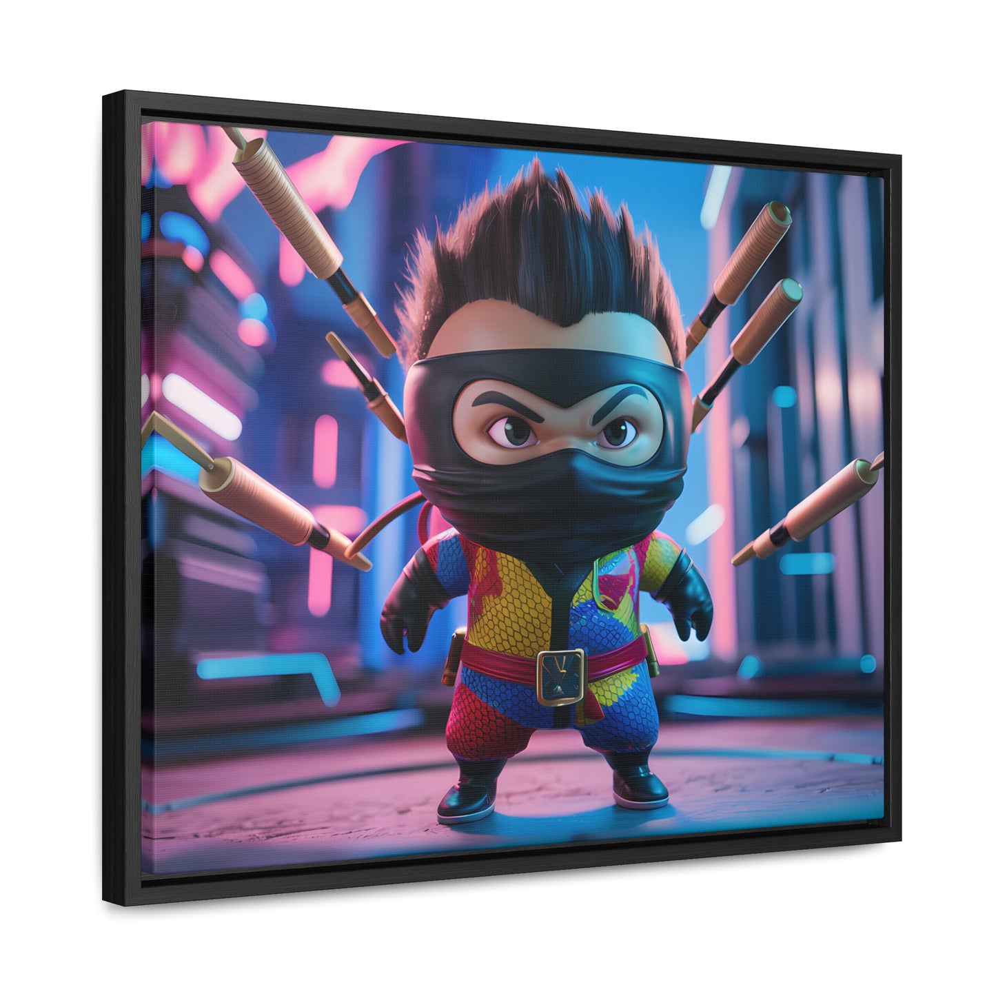 Ninja Toy Showdown - Gallery Canvas Wraps, Horizontal Frame