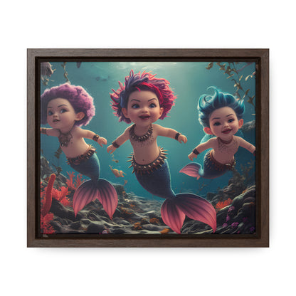 Aquatic Mischief - Gallery Canvas Wraps, Horizontal Frame