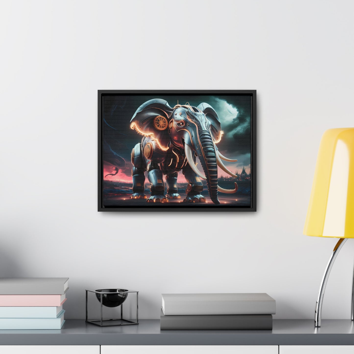 "Clockwork Titan" - Gallery Canvas Wraps, Horizontal Frame