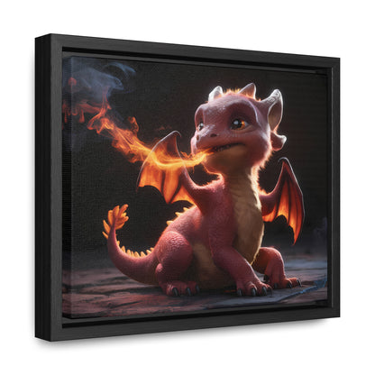 "Baby Dragon's First Flame" - Gallery Canvas Wraps, Horizontal Frame