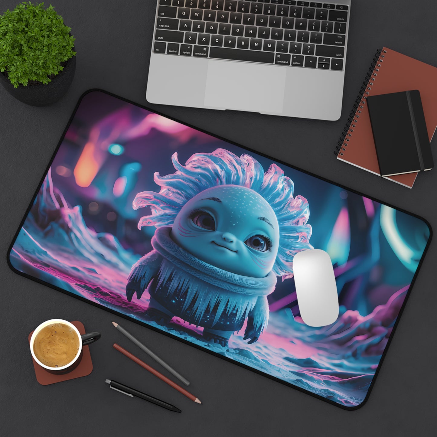 Cute Ice Alien - Desk Mat