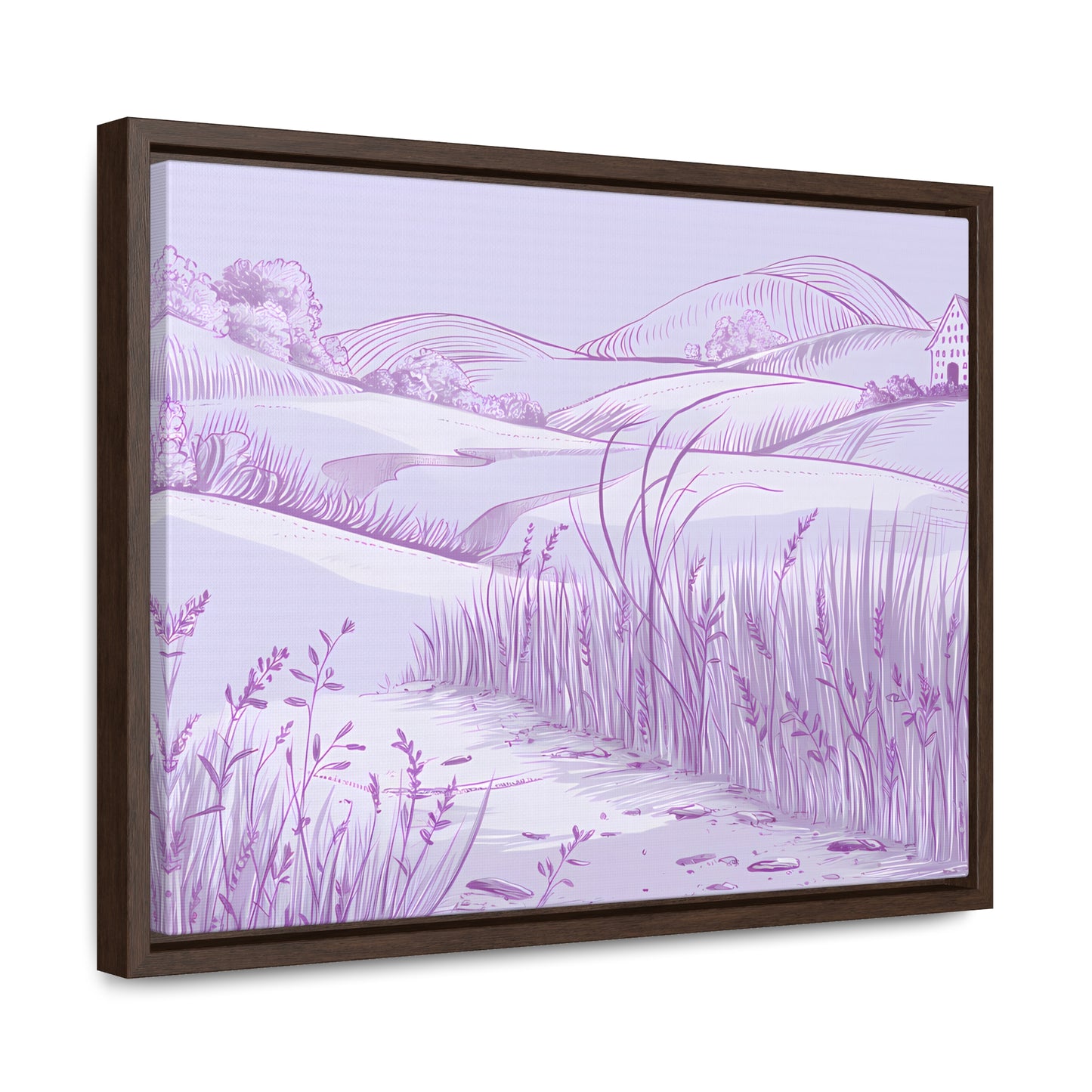 Whispers of the Lavender Hills - Gallery Canvas Wraps, Horizontal Frame