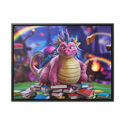 "Guardian of the Magical Library" - Gallery Canvas Wraps, Horizontal Frame