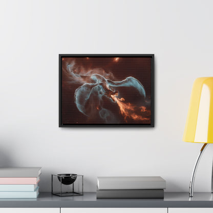 Celestial Inferno Dragon - Gallery Canvas Wraps, Horizontal Frame