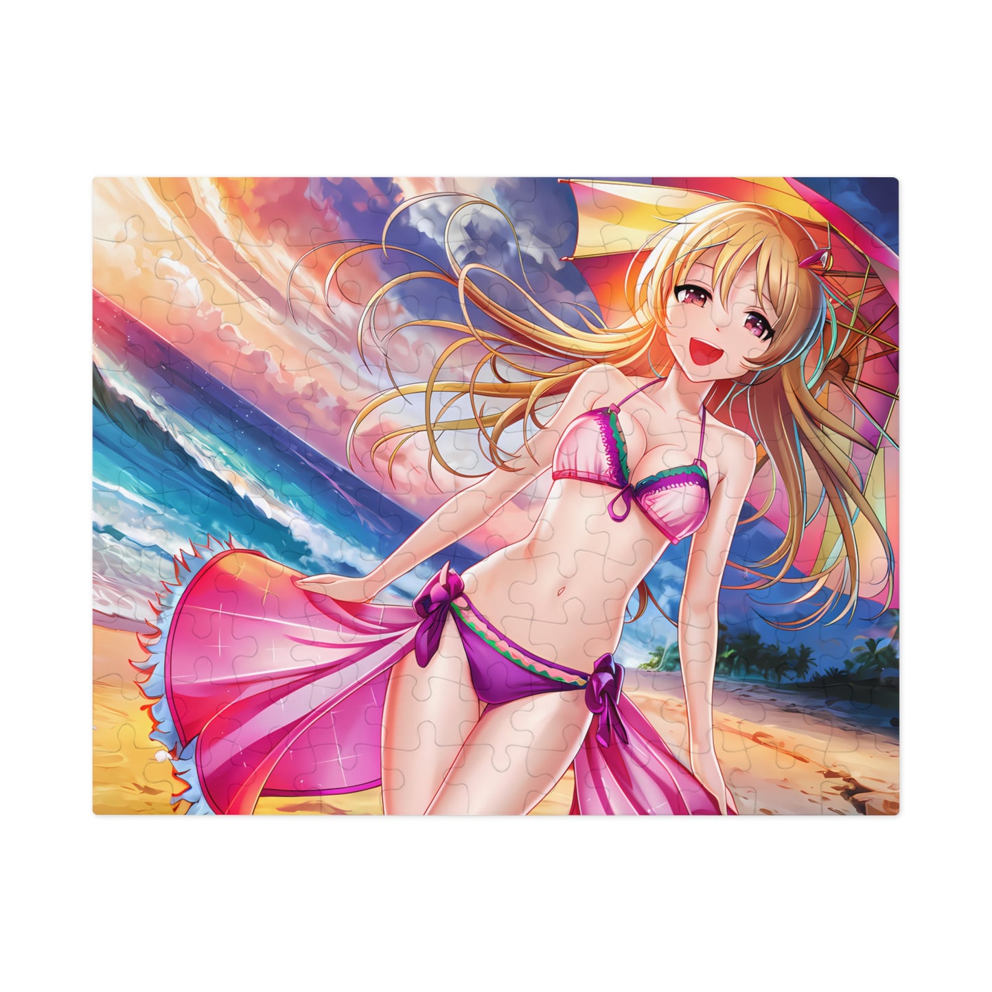 Sunset Bliss at the Beach - Jigsaw Puzzle (30, 110, 252, 500,1000-Piece)