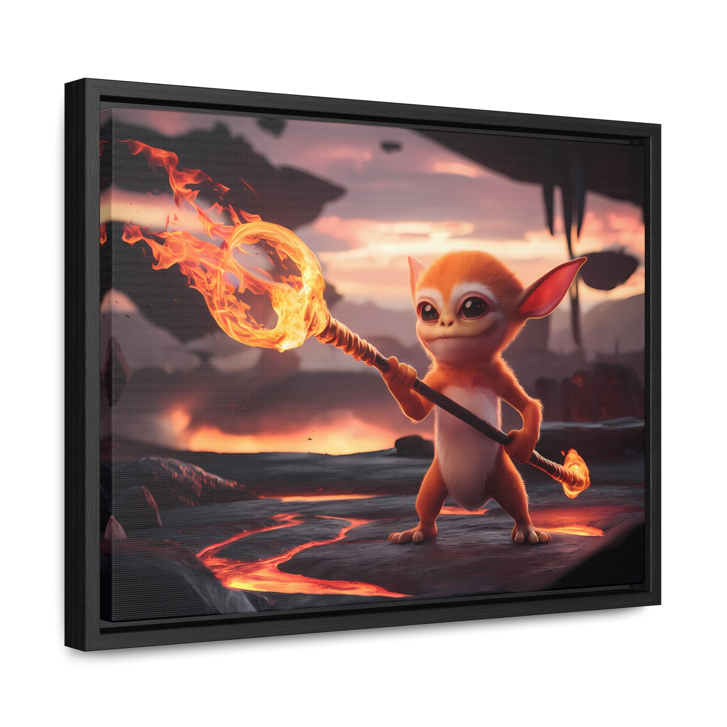 "Guardian of the Flame" - Gallery Canvas Wraps, Horizontal Frame