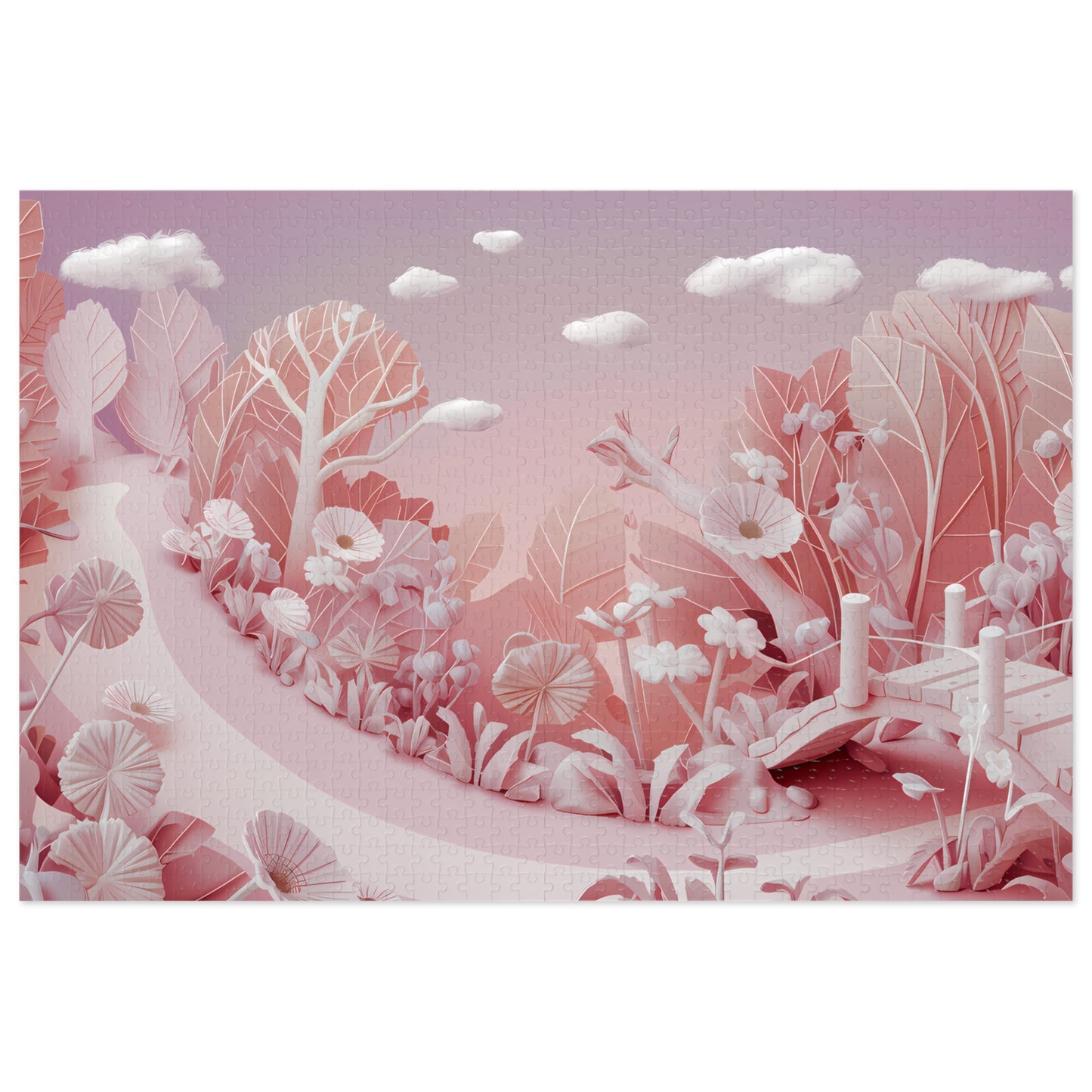 Whimsical Sunrise Garden - Jigsaw Puzzle (30, 110, 252, 500,1000-Piece)