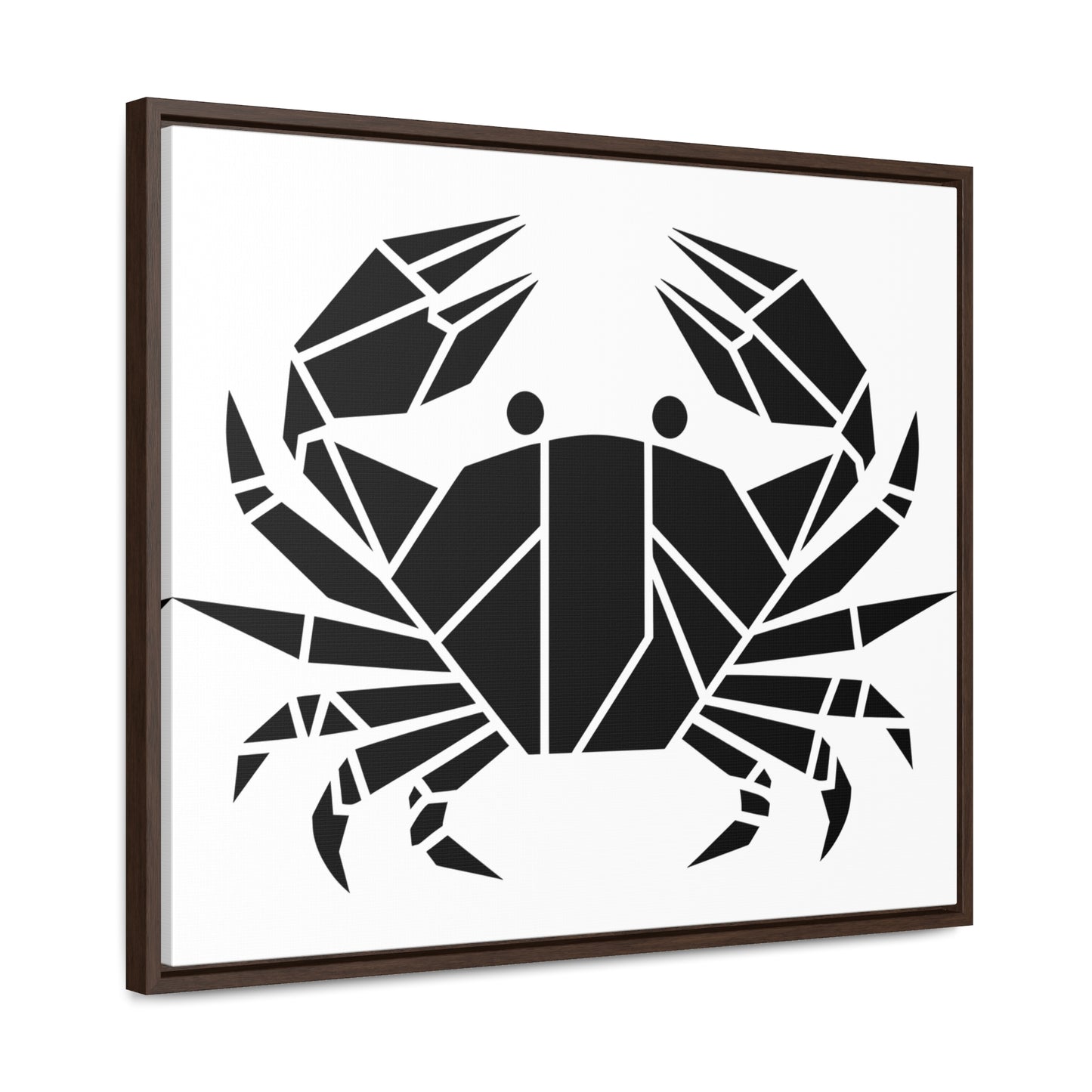 Geometric Crab Design - Gallery Canvas Wraps, Horizontal Frame