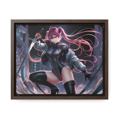 Blade of the Neon Night - Gallery Canvas Wraps, Horizontal Frame