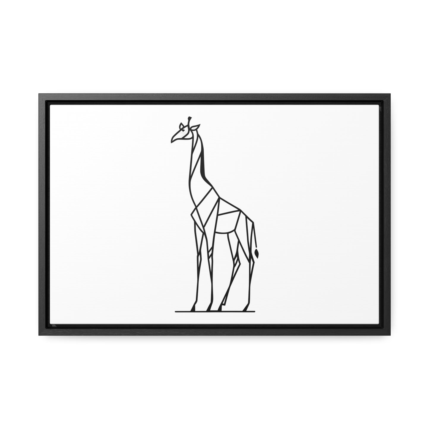 Geometric Giraffe Silhouette - Gallery Canvas Wraps, Horizontal Frame