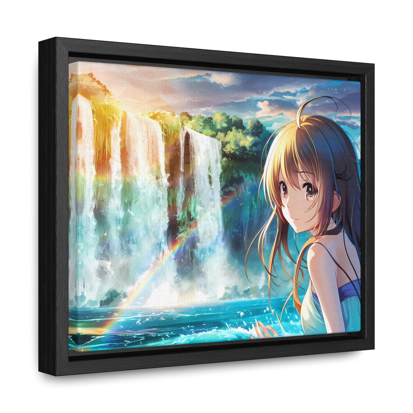 Whispers of the Waterfall - Gallery Canvas Wraps, Horizontal Frame