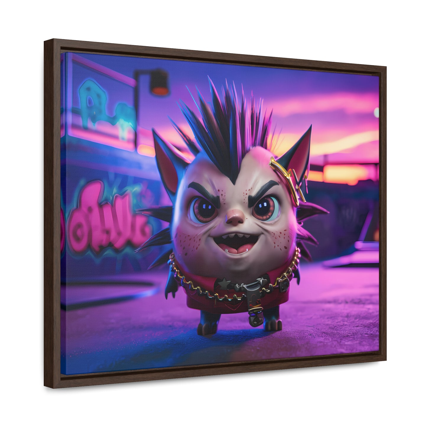 Punk Paws Unleashed - Gallery Canvas Wraps, Horizontal Frame