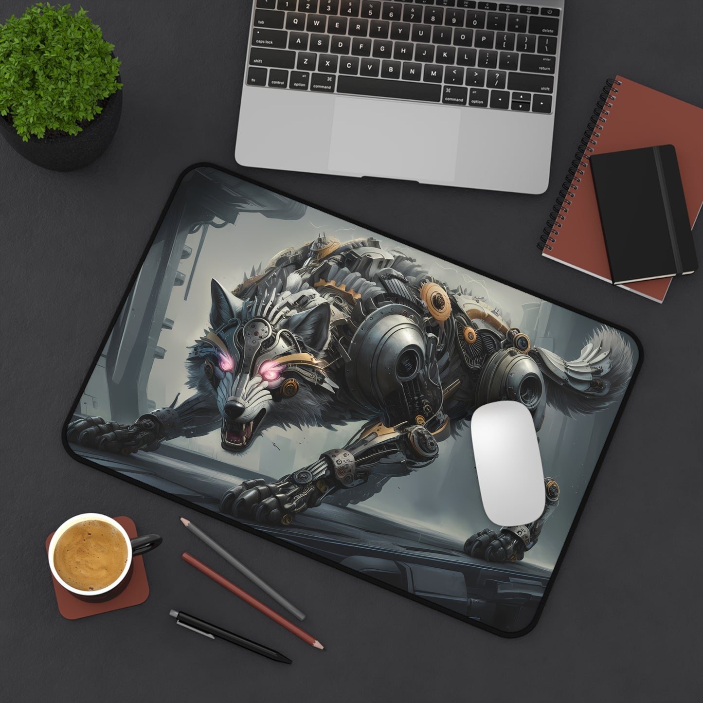 Mecha Wolf - Desk Mat