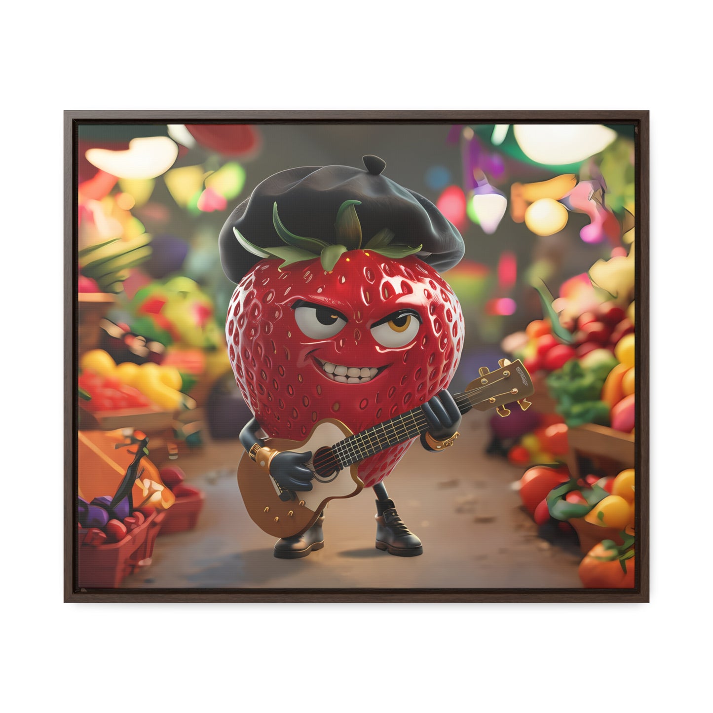 Strawberry Serenade in the Market - Gallery Canvas Wraps, Horizontal Frame