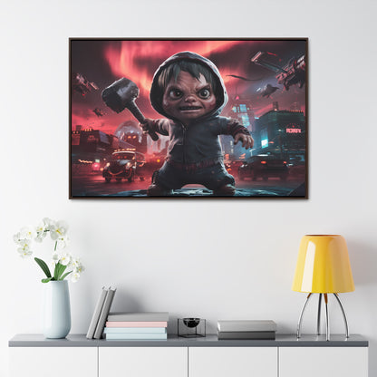 "Revenge of the Tiny Titan" - Gallery Canvas Wraps, Horizontal Frame