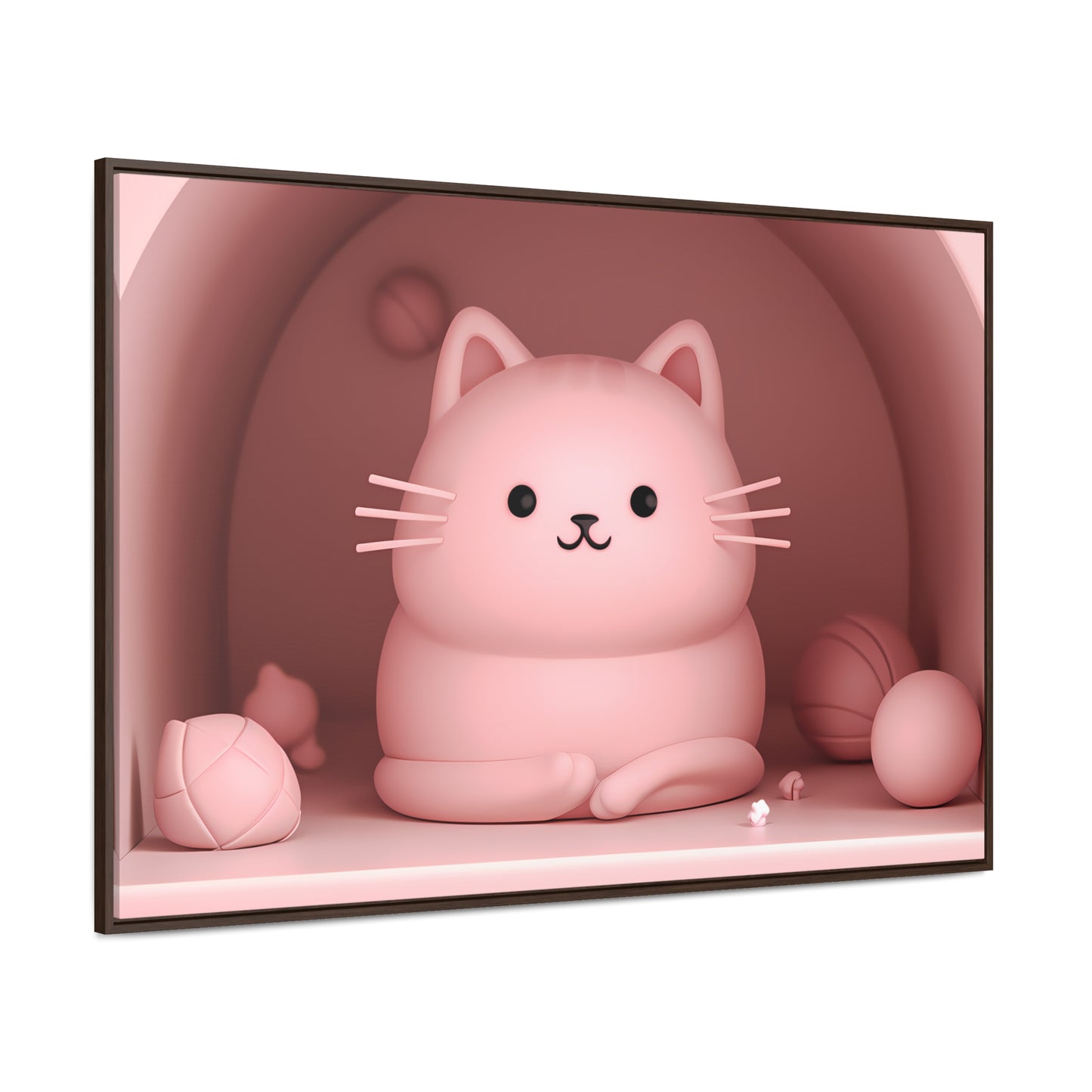 Purrfectly Pink Serenity - Gallery Canvas Wraps, Horizontal Frame