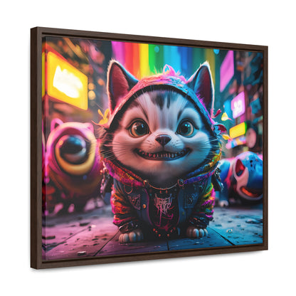 Cyberpunk Alley Cat Adventures - Gallery Canvas Wraps, Horizontal Frame