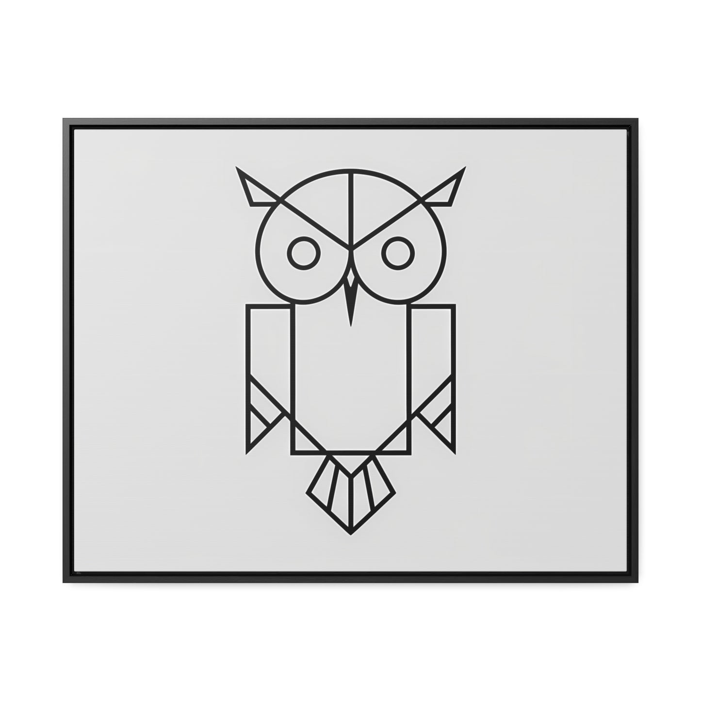 Geometric Owl - Gallery Canvas Wraps, Horizontal Frame