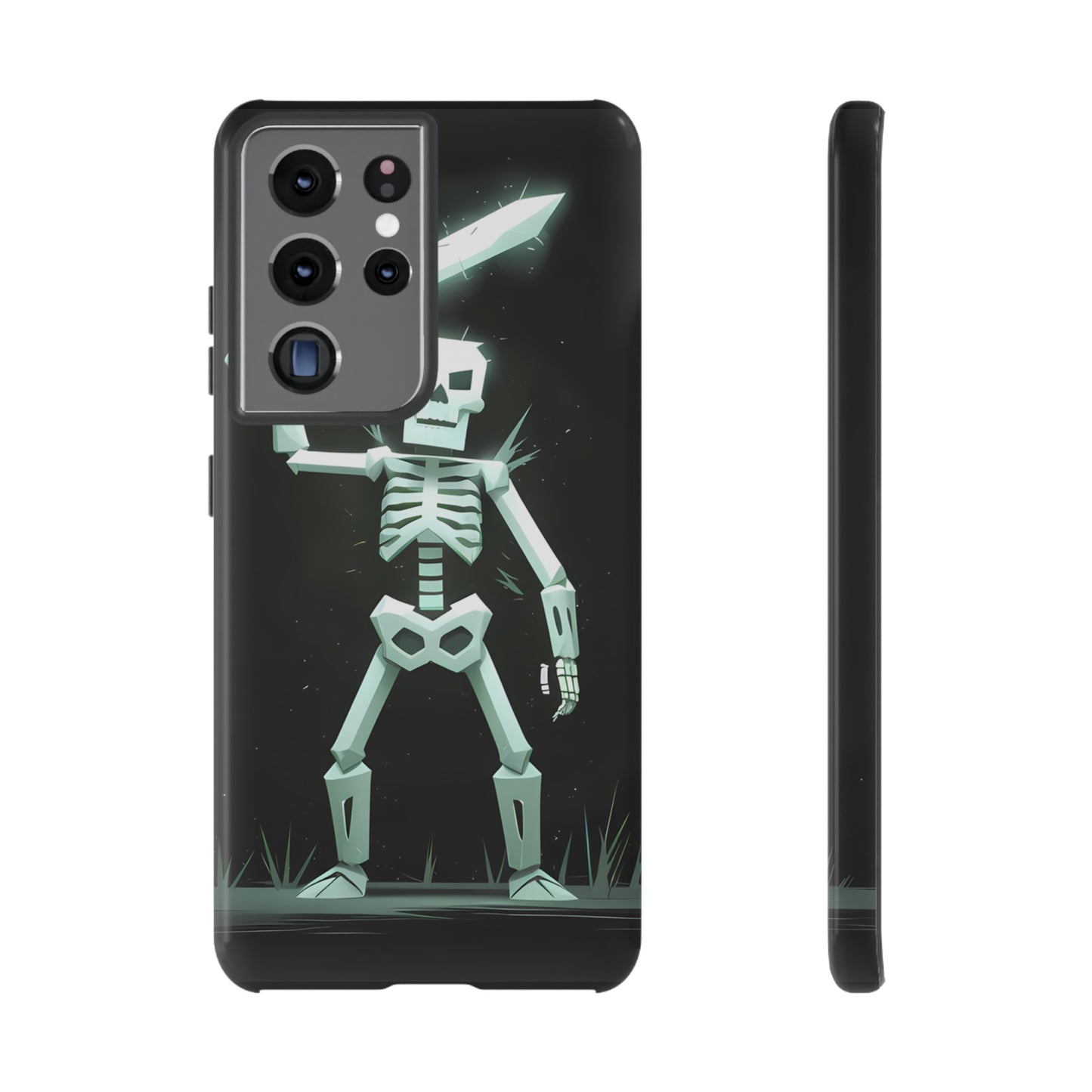 Geometric Skeleton Swordsman - Smartphone Tough Cases