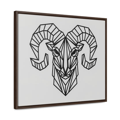 Geometric Ram's Head - Gallery Canvas Wraps, Horizontal Frame