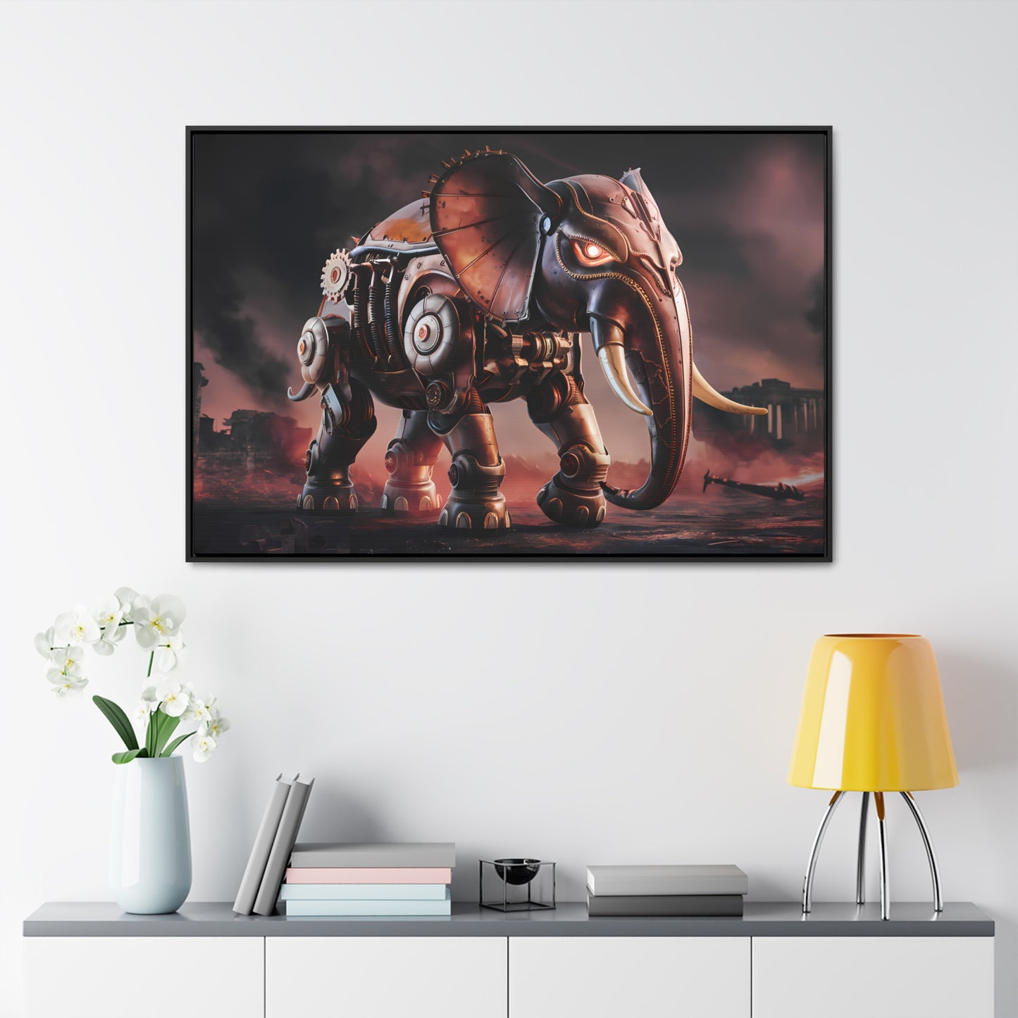 "Mechanized Titan of the Wasteland" - Gallery Canvas Wraps, Horizontal Frame