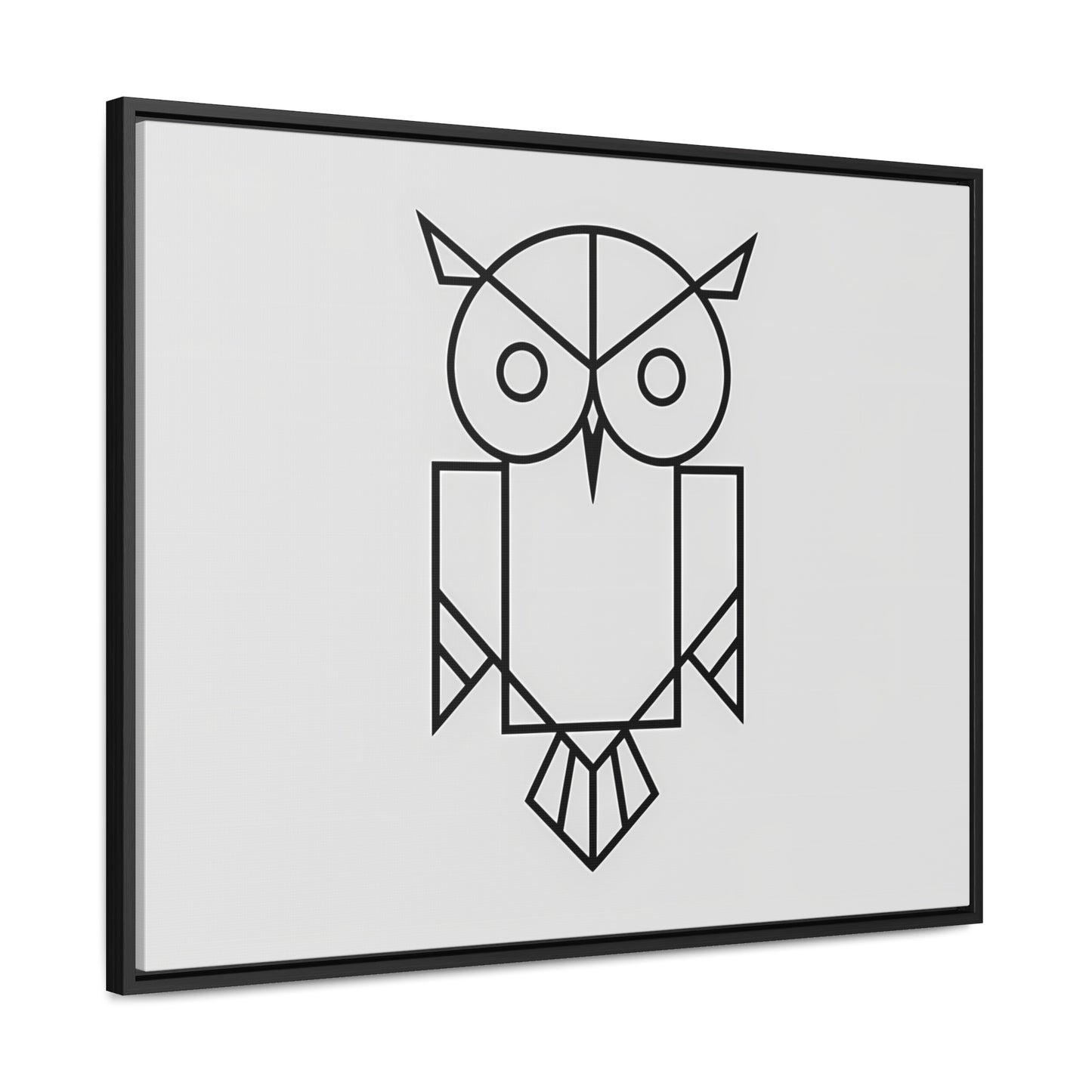 Geometric Owl - Gallery Canvas Wraps, Horizontal Frame