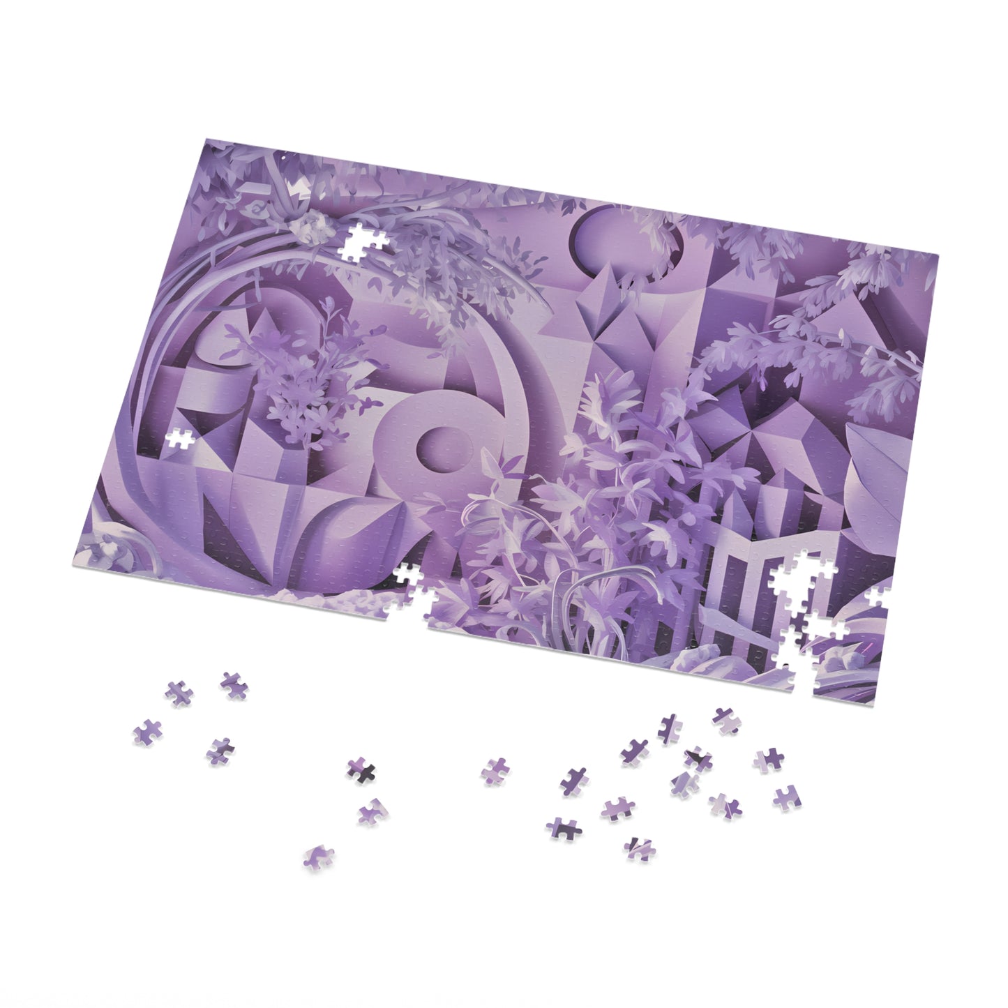 Serenity in Lavender Geometrics - Jigsaw Puzzle (30, 110, 252, 500,1000-Piece)