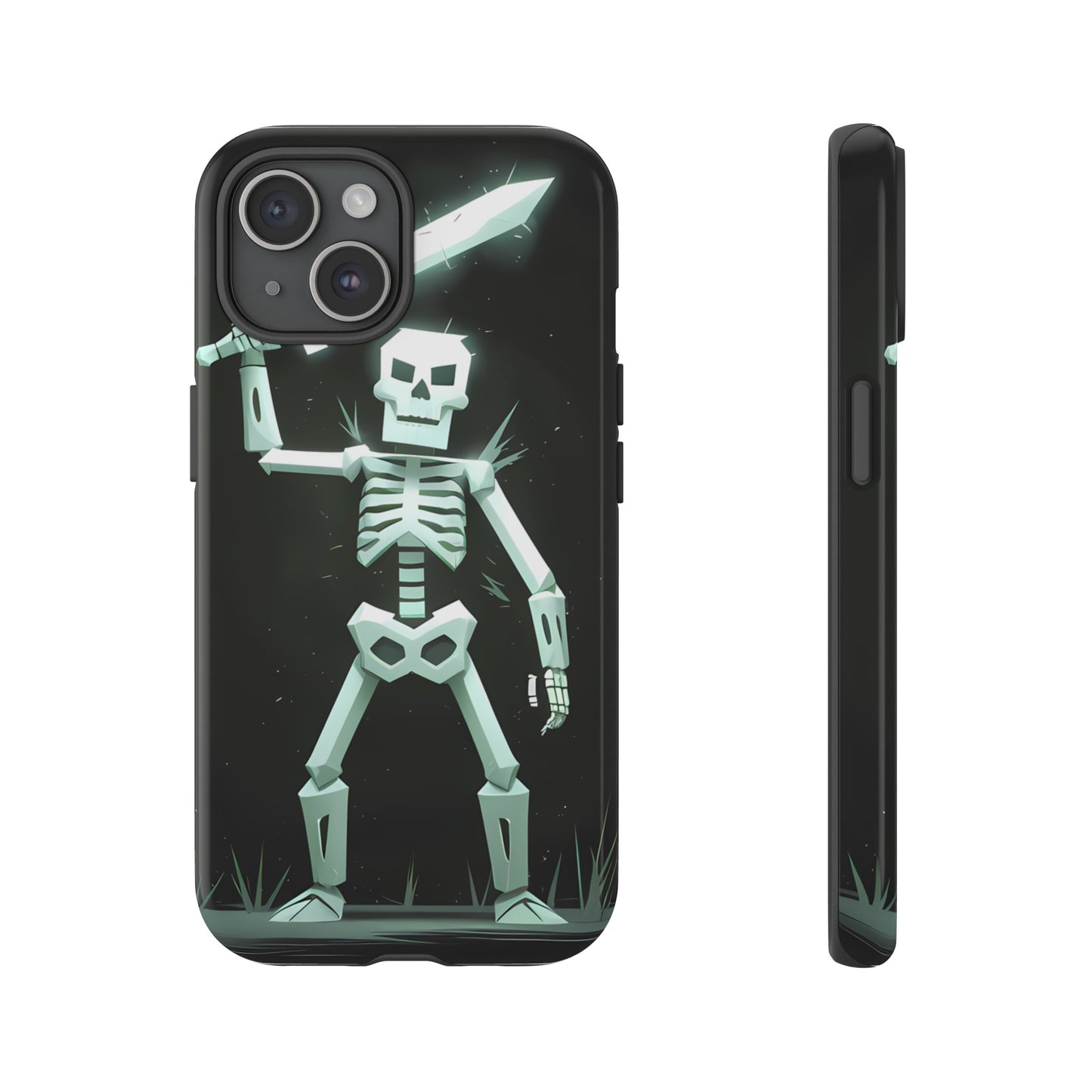 Geometric Skeleton Swordsman - Smartphone Tough Cases