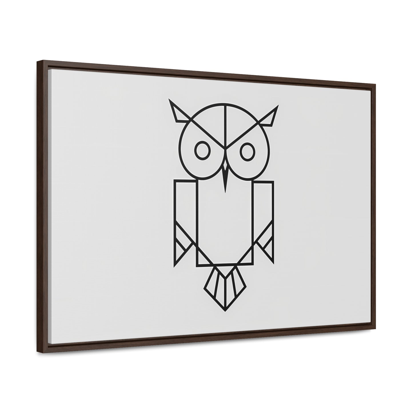 Geometric Owl - Gallery Canvas Wraps, Horizontal Frame