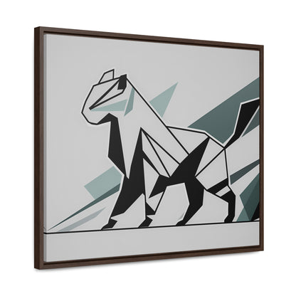 Fractured Feline Form - Gallery Canvas Wraps, Horizontal Frame