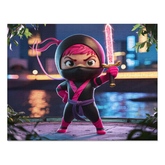 "Ninja Warrior: Pink Blade at Dusk" - Jigsaw Puzzle (30, 110, 252, 500,1000-Piece)