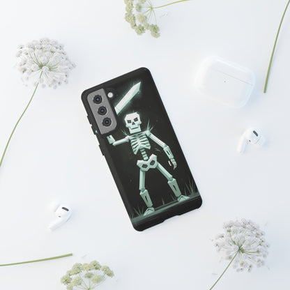 Geometric Skeleton Swordsman - Smartphone Tough Cases