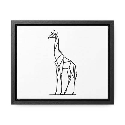 Geometric Giraffe Silhouette - Gallery Canvas Wraps, Horizontal Frame