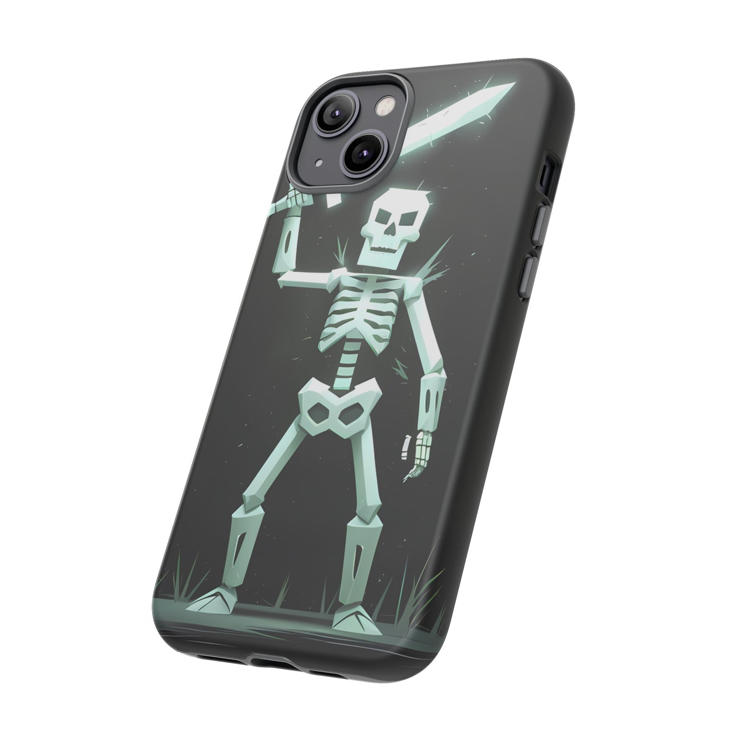 Geometric Skeleton Swordsman - Smartphone Tough Cases