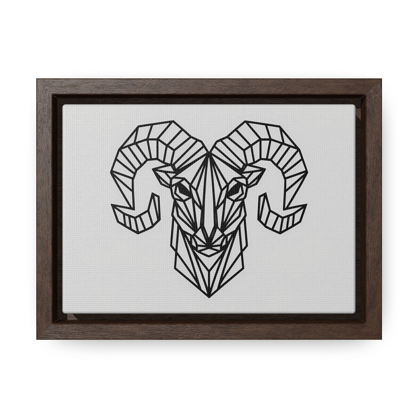 Geometric Ram's Head - Gallery Canvas Wraps, Horizontal Frame