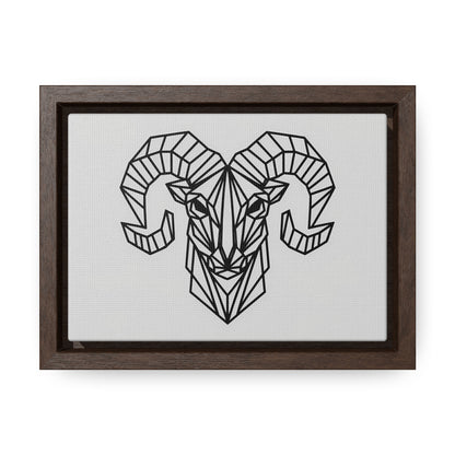 Geometric Ram's Head - Gallery Canvas Wraps, Horizontal Frame