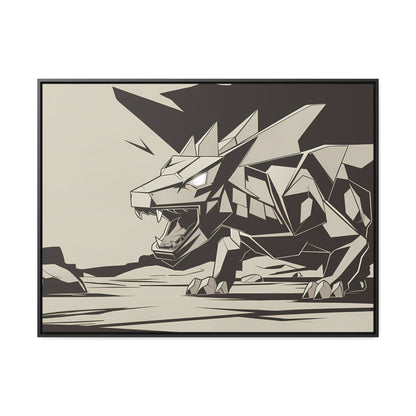 Raging Stone Guardian - Gallery Canvas Wraps, Horizontal Frame